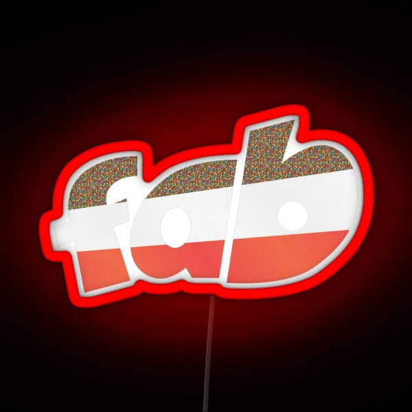 Fab Ice Lolly Word Art Graphic RGB Neon Sign