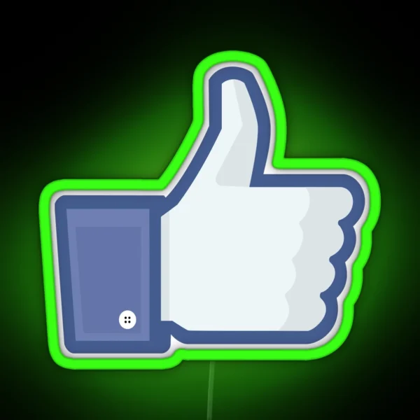 Facebook Like Button RGB Neon Sign