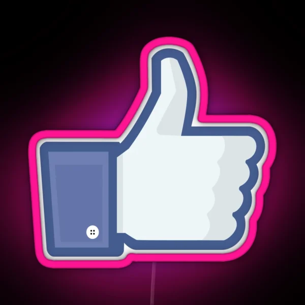 Facebook Like Button RGB Neon Sign
