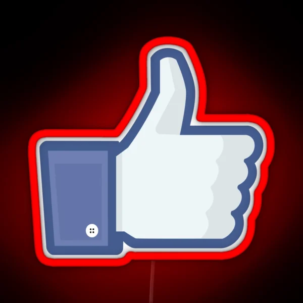 Facebook Like Button RGB Neon Sign