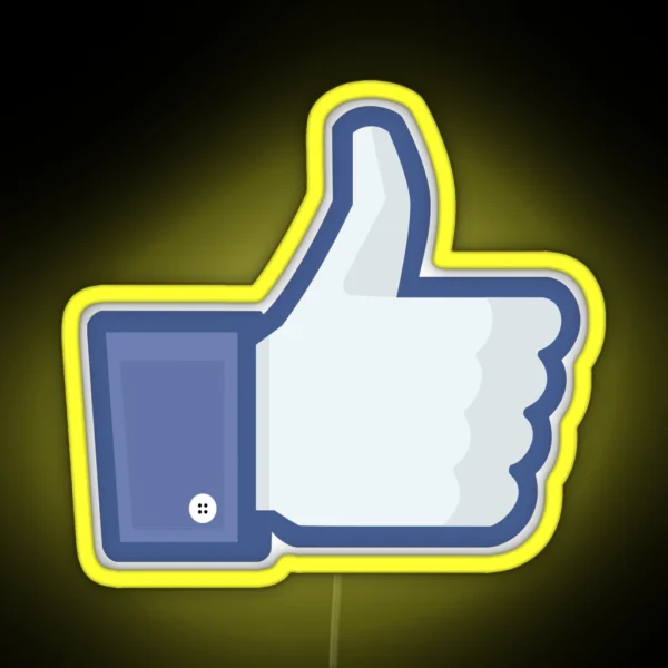 Facebook Like Button RGB Neon Sign