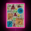Dynamic Color Changing RGB Neon Sign with Faces Display Art