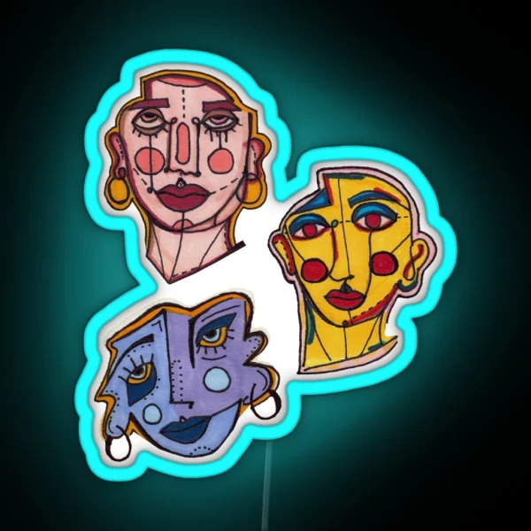 FACES RGB Neon Sign