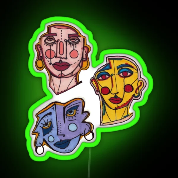 FACES RGB Neon Sign
