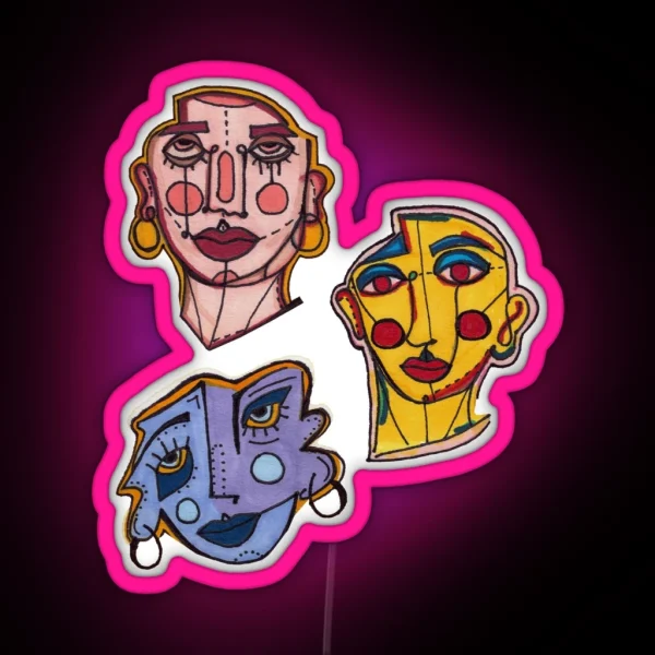 FACES RGB Neon Sign