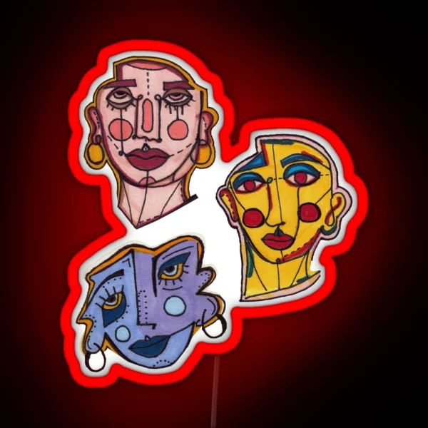 FACES RGB Neon Sign