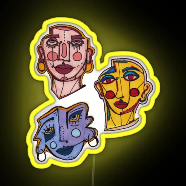 FACES RGB Neon Sign