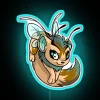 Neon Faerie Xweetok Sign for Dedicated Neopets Fans and Collectors