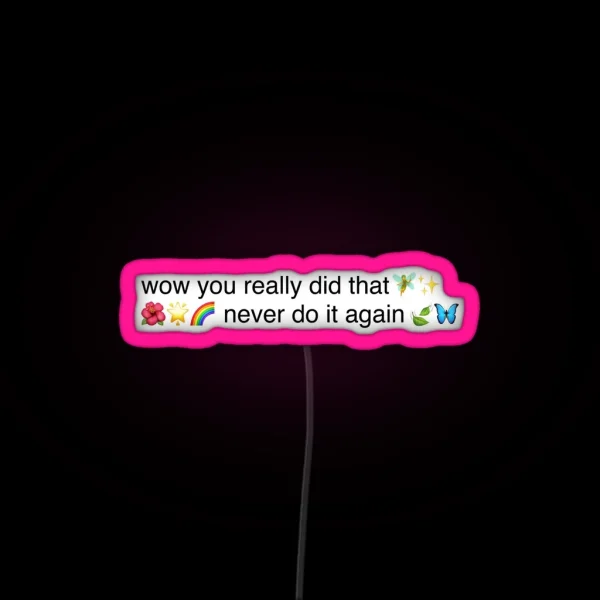 Fairy Emoji Insult Meme RGB Neon Sign