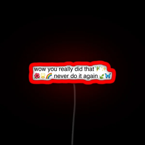 Fairy Emoji Insult Meme RGB Neon Sign