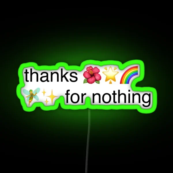 Fairy Emoji Insult Meme RGB Neon Sign