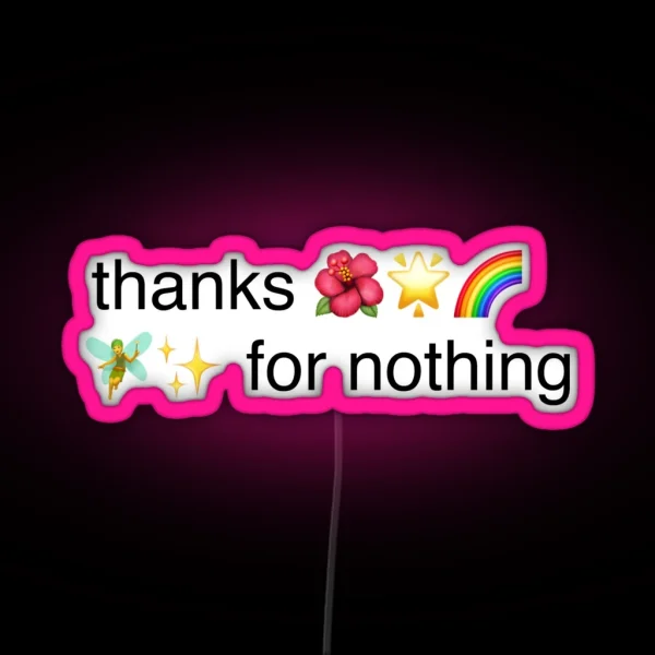 Fairy Emoji Insult Meme RGB Neon Sign