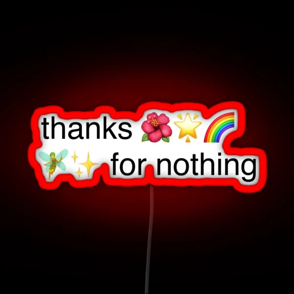 Fairy Emoji Insult Meme RGB Neon Sign