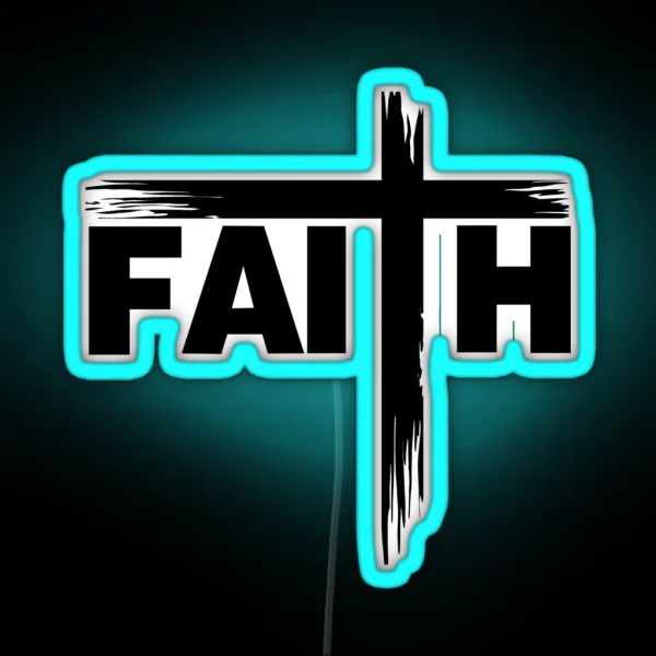 Faith Black RGB Neon Sign