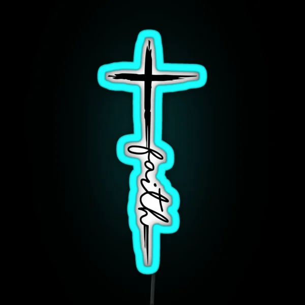 Faith Christian Jesus For Men Women Kids Christianity RGB Neon Sign