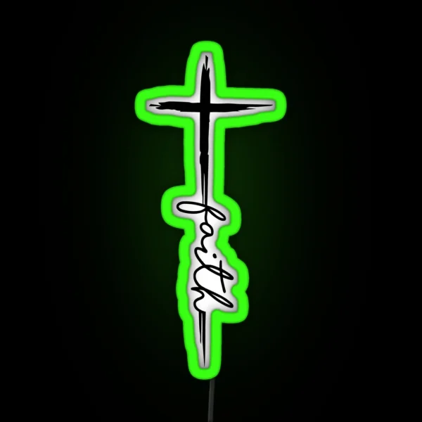 Faith Christian Jesus For Men Women Kids Christianity RGB Neon Sign