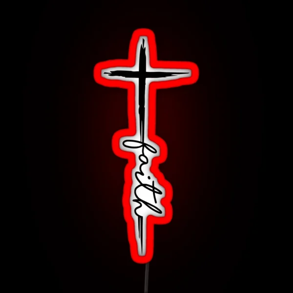 Faith Christian Jesus For Men Women Kids Christianity RGB Neon Sign