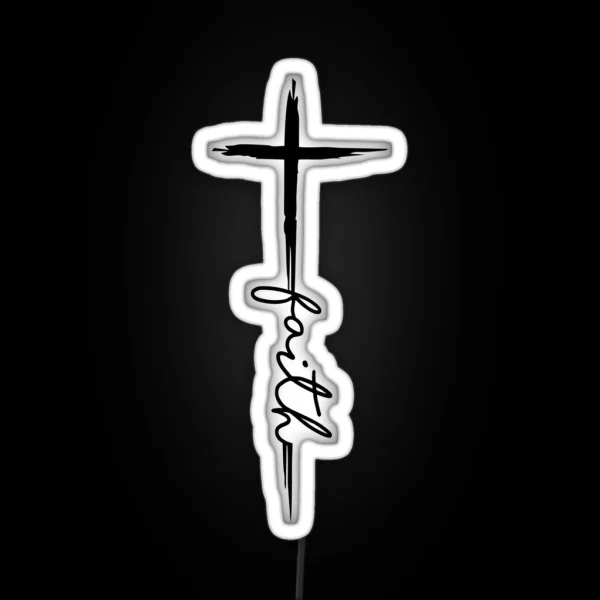 Faith Christian Jesus For Men Women Kids Christianity RGB Neon Sign