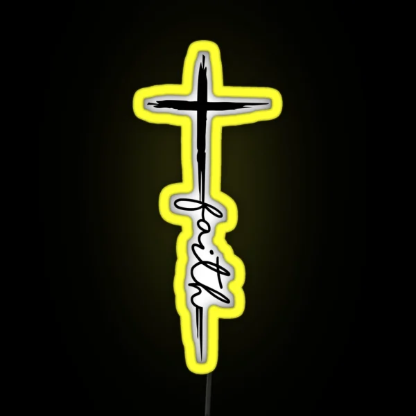 Faith Christian Jesus For Men Women Kids Christianity RGB Neon Sign