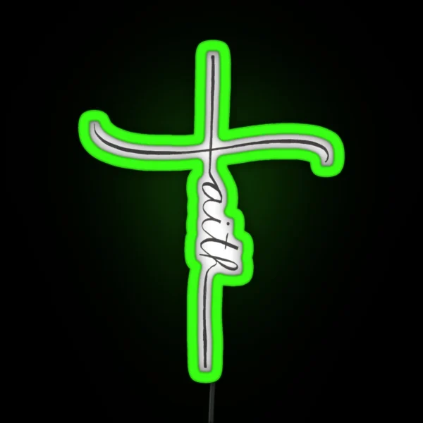 Faith Cross RGB Neon Sign