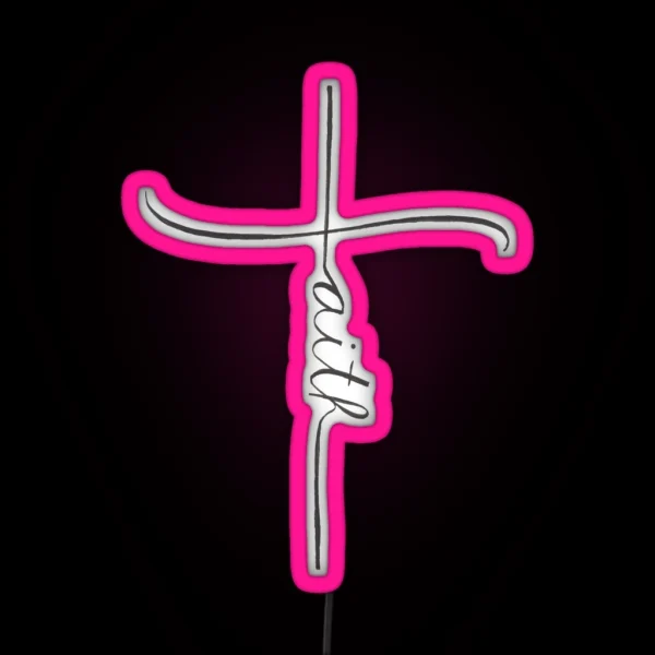 Faith Cross RGB Neon Sign