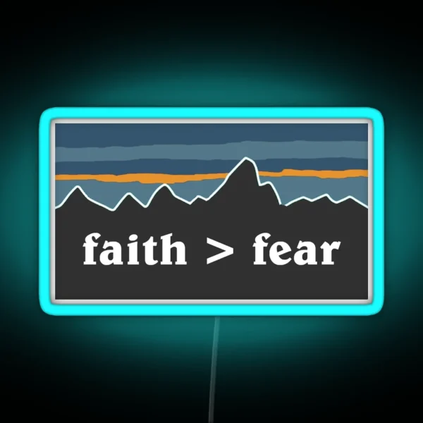 Faith Fear RGB Neon Sign