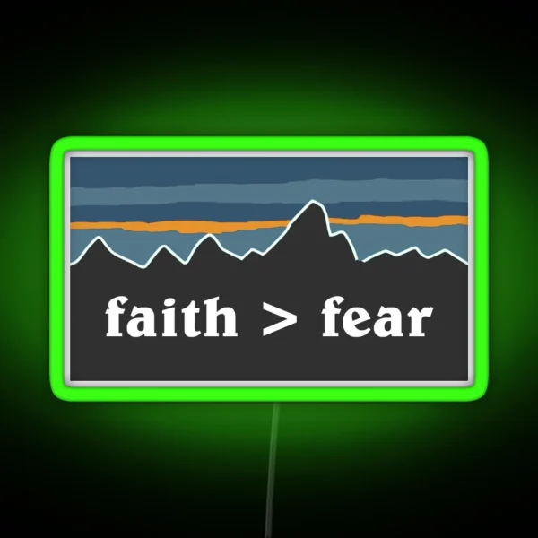 Faith Fear RGB Neon Sign