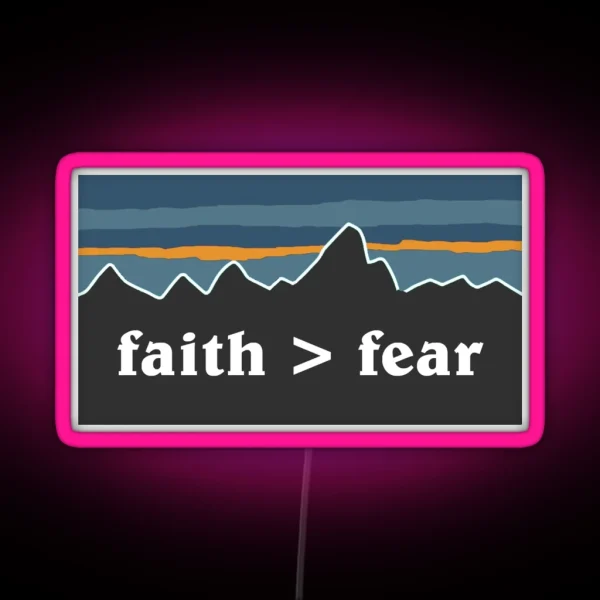 Faith Fear RGB Neon Sign