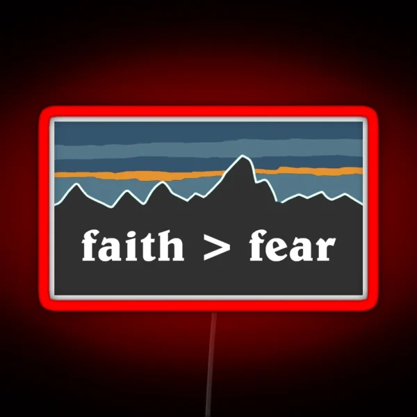 Faith Fear RGB Neon Sign