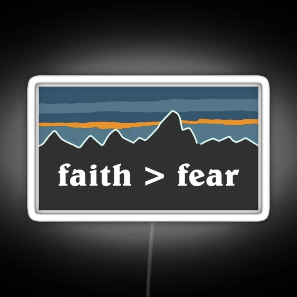 Faith Fear RGB Neon Sign