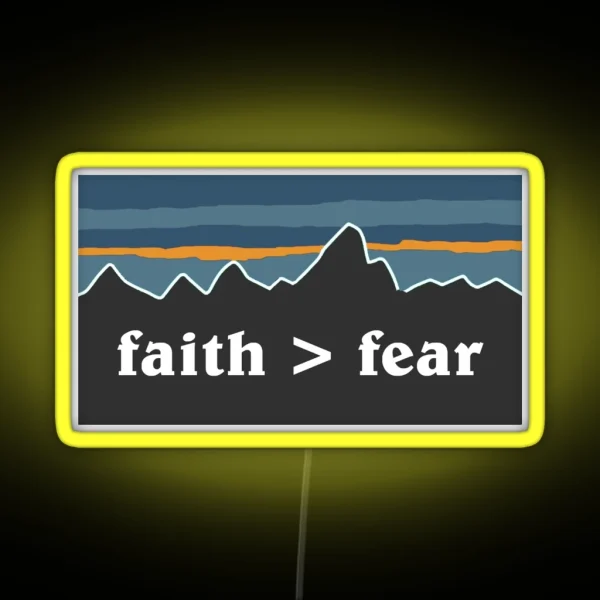 Faith Fear RGB Neon Sign