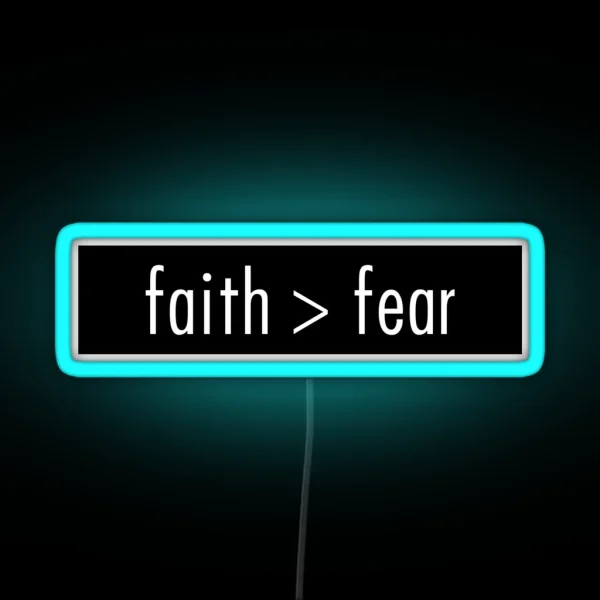 Faith Fear RGB Neon Sign