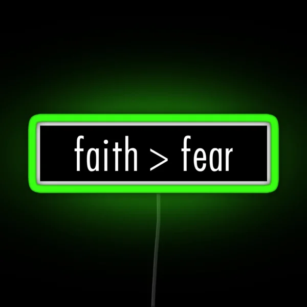 Faith Fear RGB Neon Sign
