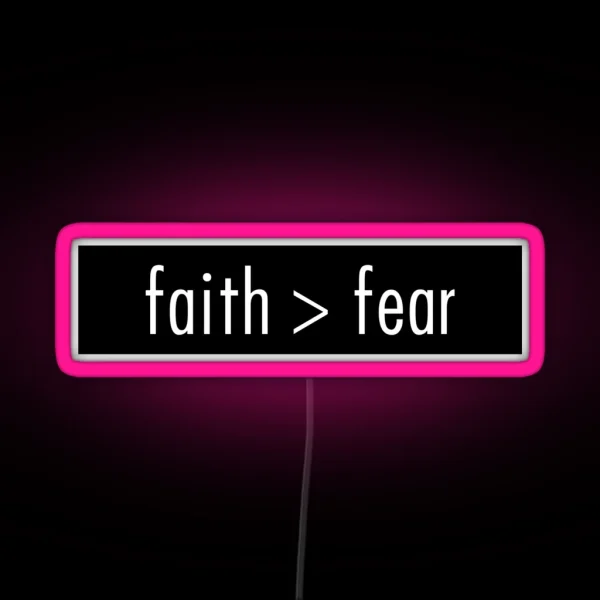 Faith Fear RGB Neon Sign