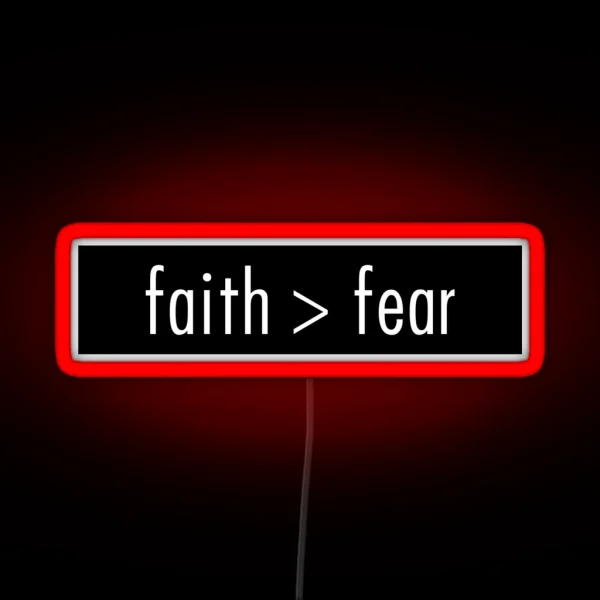 Faith Fear RGB Neon Sign