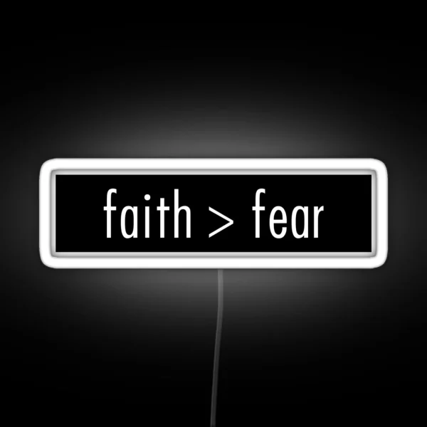 Faith Fear RGB Neon Sign
