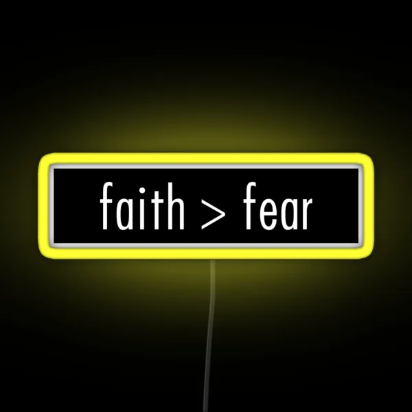 Faith Fear RGB Neon Sign
