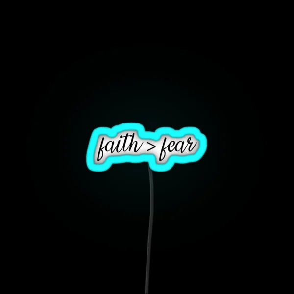 Faith Fear RGB Neon Sign