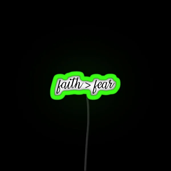 Faith Fear RGB Neon Sign