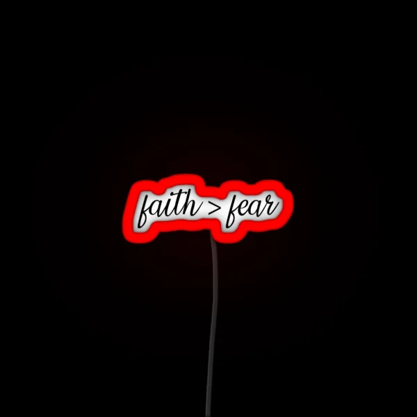 Faith Fear RGB Neon Sign