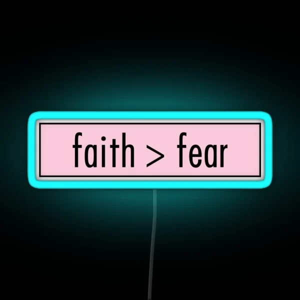 Faith Fear RGB Neon Sign