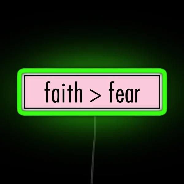 Faith Fear RGB Neon Sign