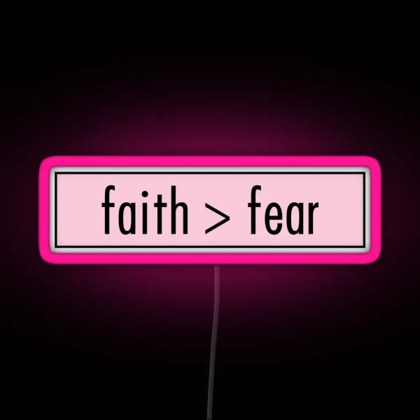 Faith Fear RGB Neon Sign