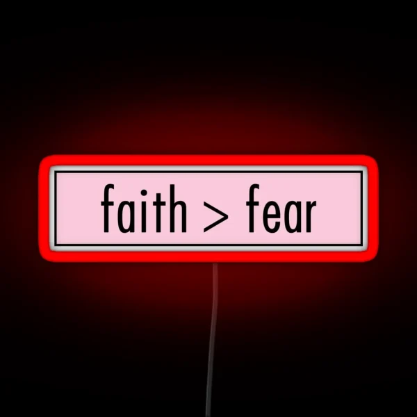 Faith Fear RGB Neon Sign