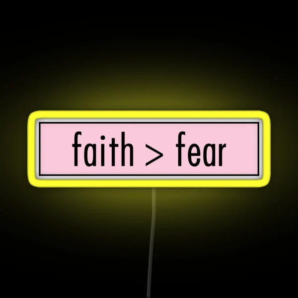 Faith Fear RGB Neon Sign
