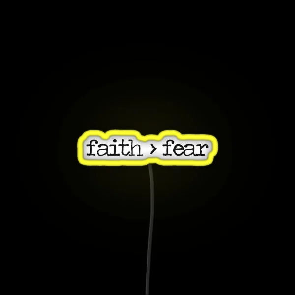 Faith Is Greater Than Fear RGB Neon Sign