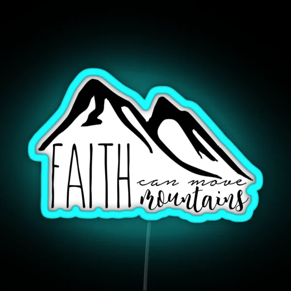 Faith Move Mountains RGB Neon Sign