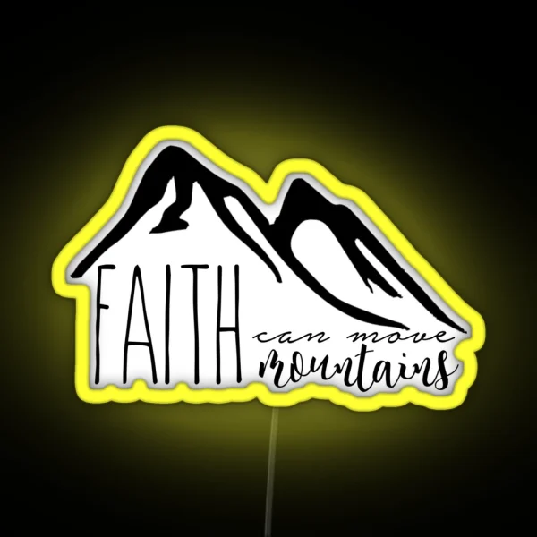 Faith Move Mountains RGB Neon Sign