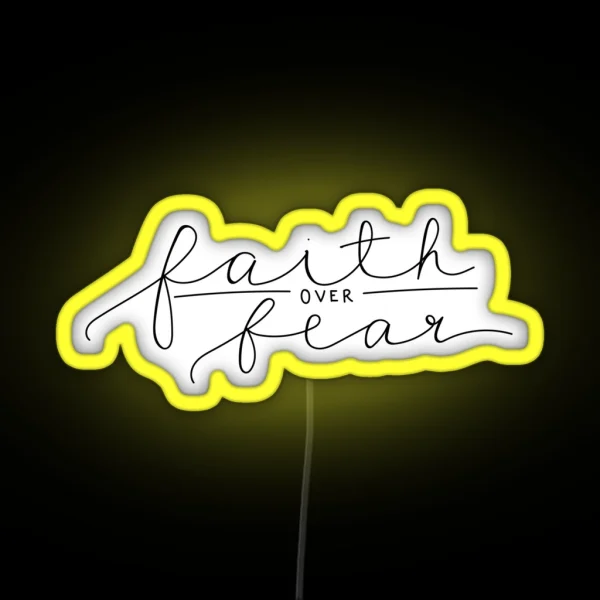 Faith Over Fear RGB Neon Sign