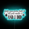 Motivational Fake it Till You Make it Neon Sign Lighting Decor